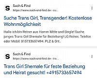 Suche Trans Girl Shemale für feste Beziehung! +4915733657494