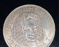  5 DM Silber-Gedenkmünze von 1966 Gottfried Wilhelm Leibniz